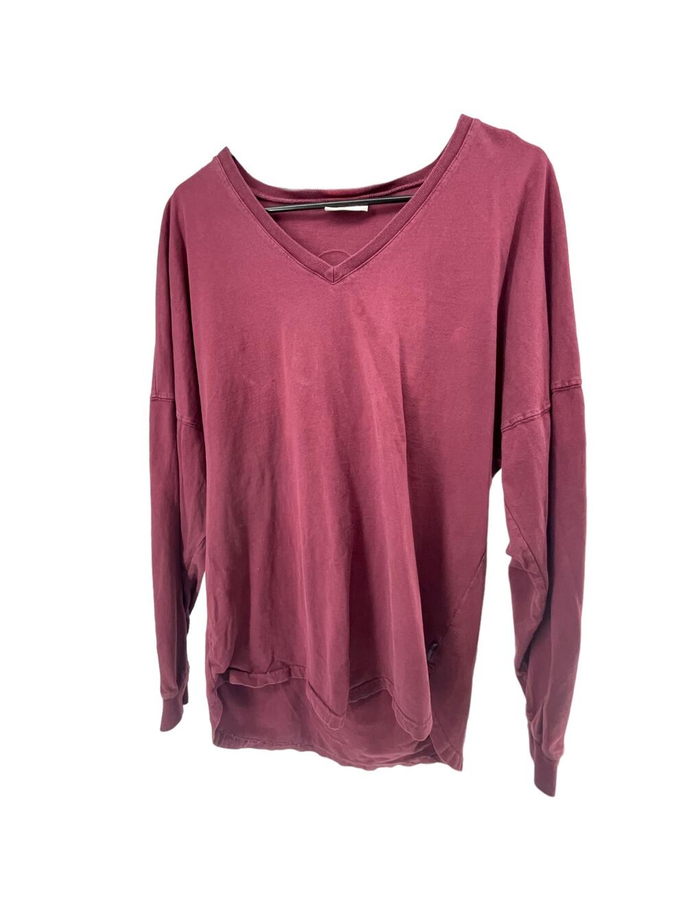 Spirit Burgundy Texas Girl Graphic Long Sleeve T-Shirt Women's Size Medium